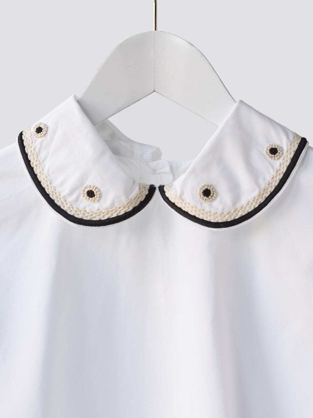 Jupe By Jackie Orchid S - (Off) White 100% Cotton Poplin Short Sleeves Tops+Shirts