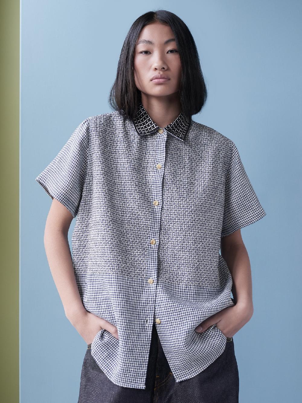jupe by jackie Ordo - Navy 100% linen Short sleeves Tops+Shirts More