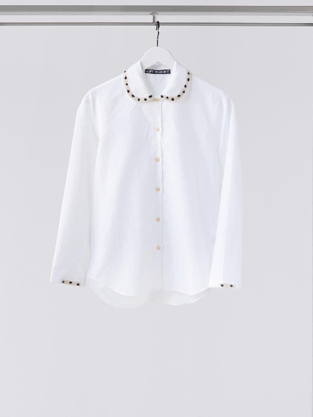 jupe by jackie Parry Sh. - (Off) White 100% cotton poplin Tops+Shirts