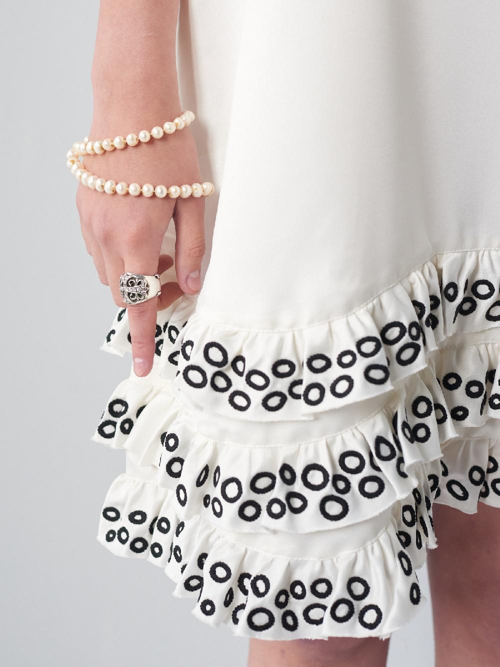 Jupe By Jackie Peplus II - (Off) White Banana Crepe Dresses