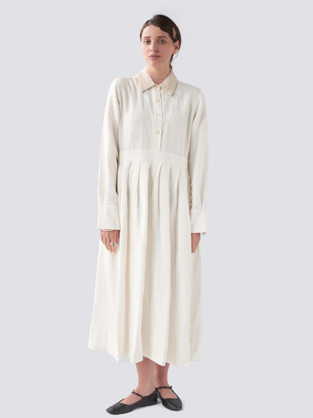 Jupe By Jackie Pontet Dress - (Off) White Linen Viscose