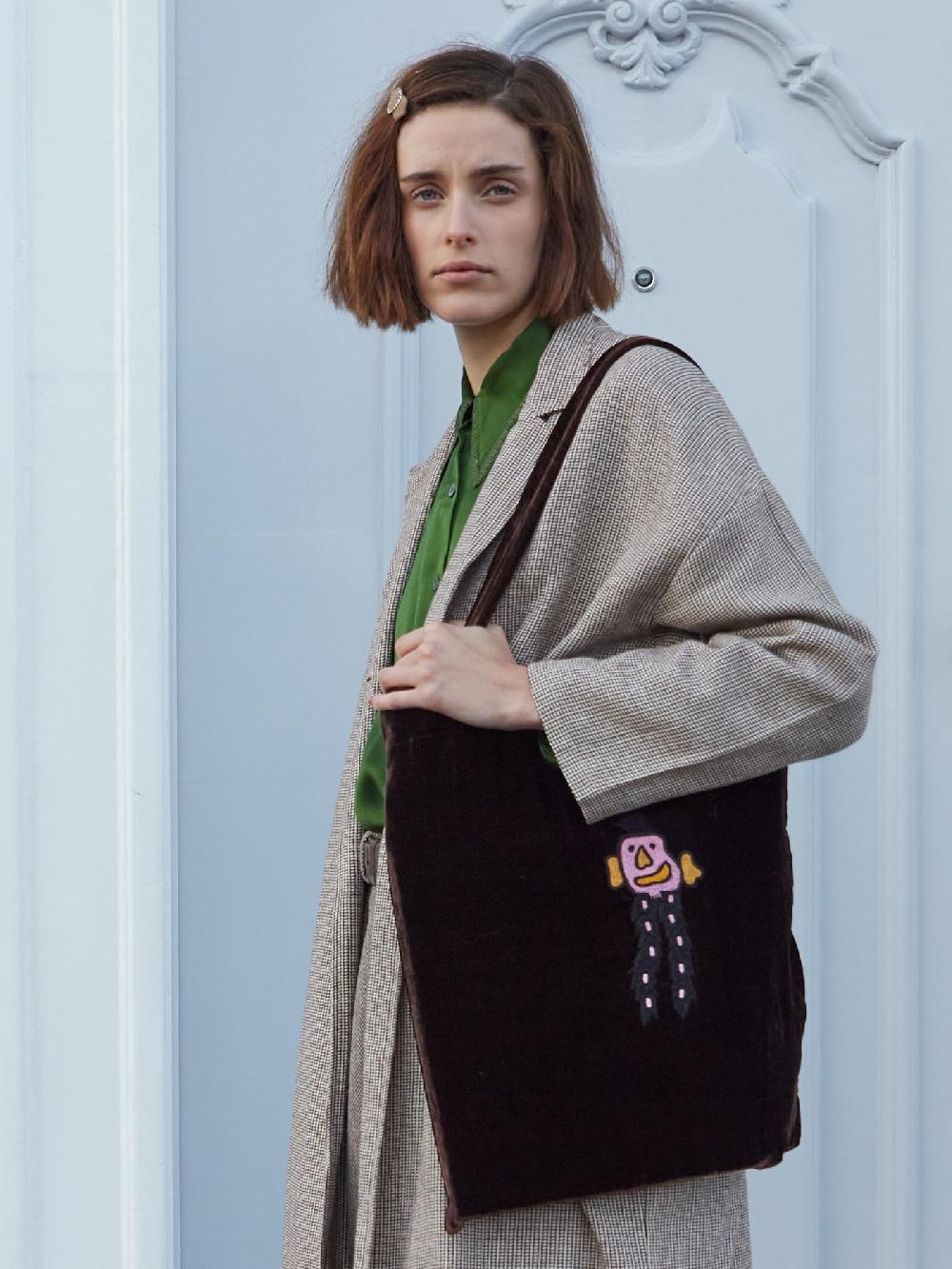 jupe by jackie Salman - Brown 100% silk velvet Character