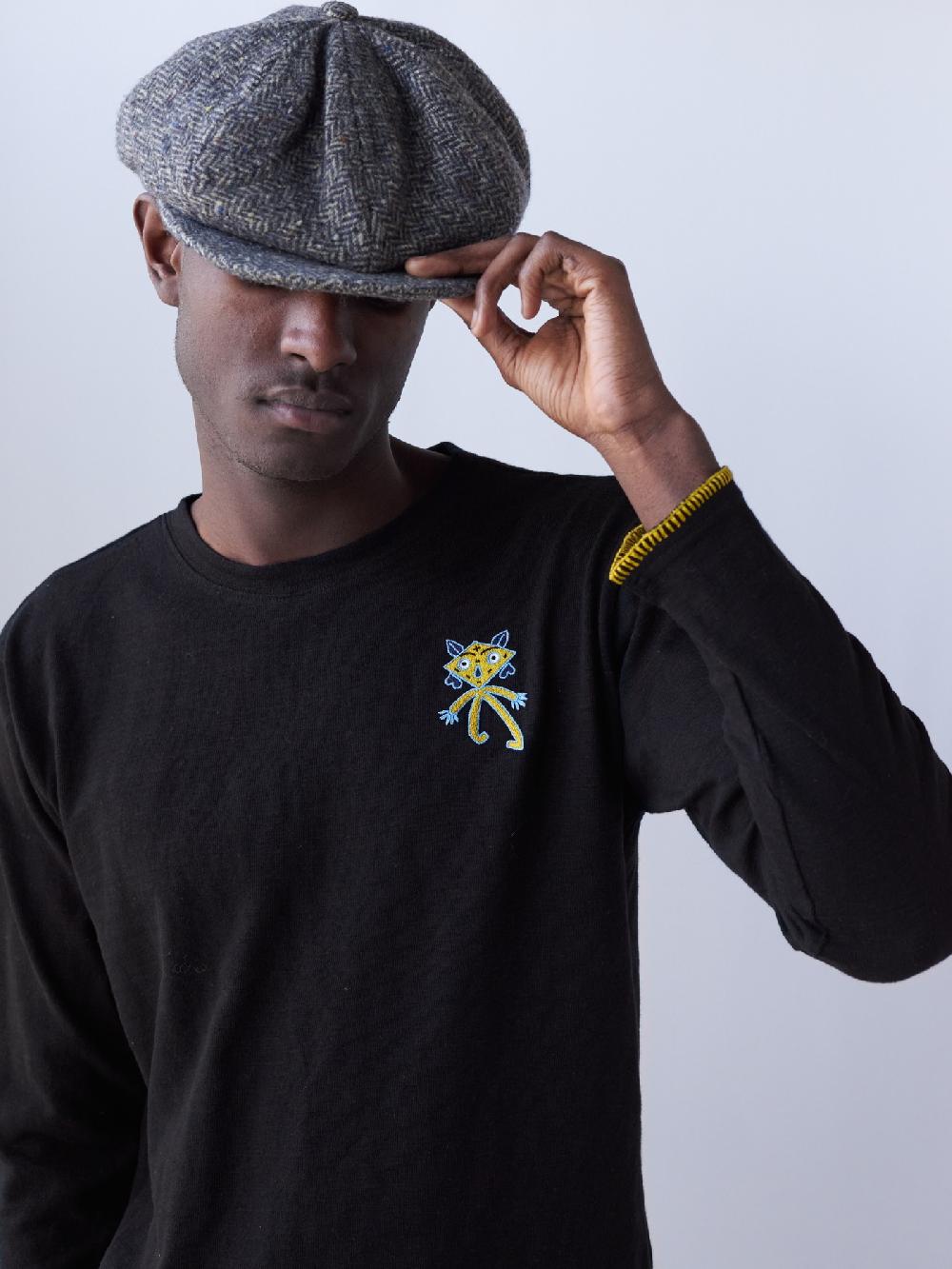 jupe by jackie Sanouk - Black 98% cotton 2% elastine yellow