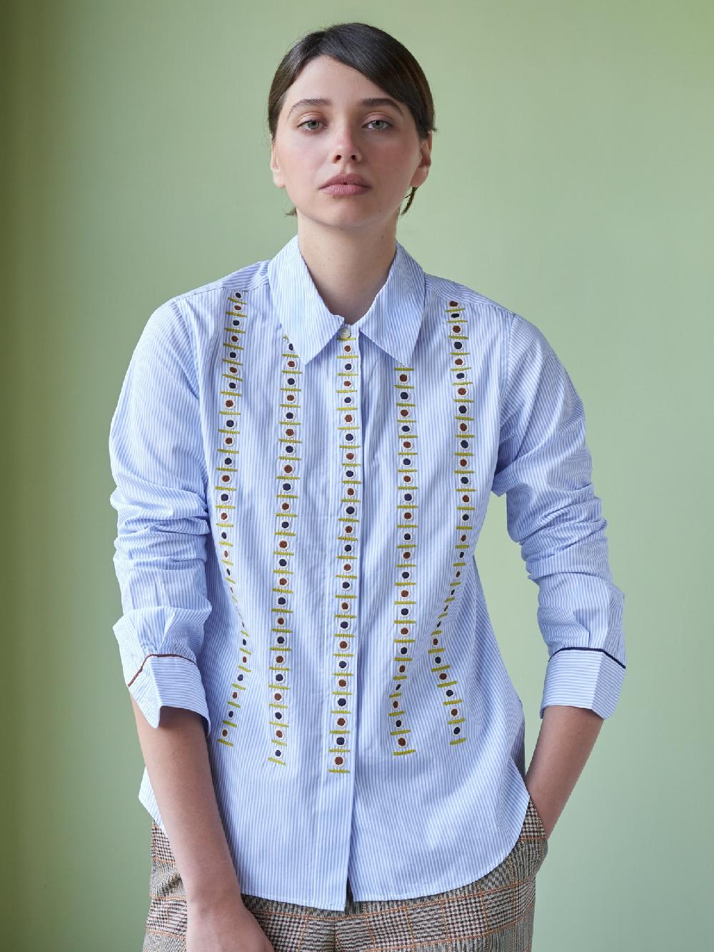 jupe by jackie Sewan - Blue 100% cotton Long sleeves Tops+Shirts