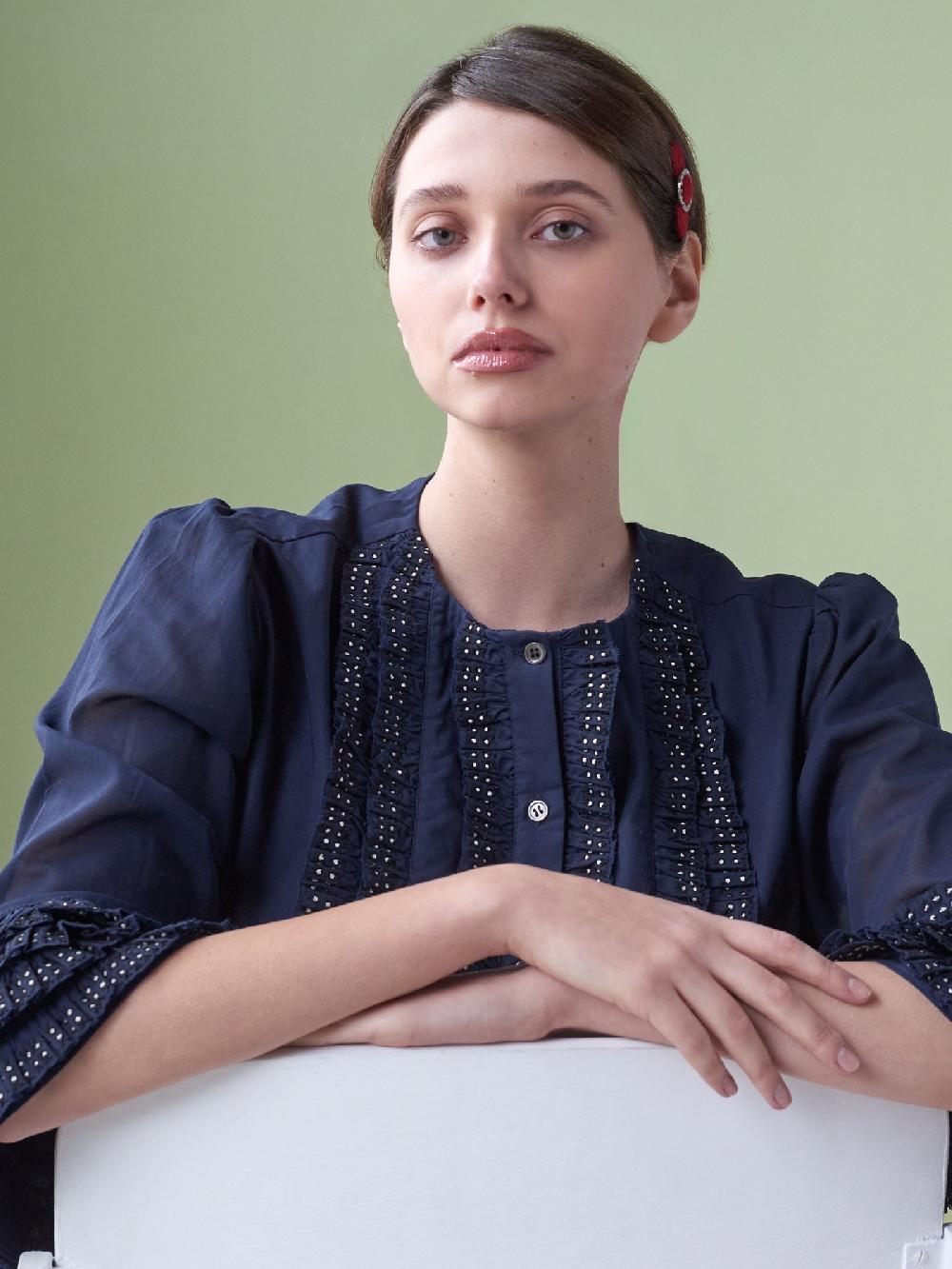 Jupe By Jackie Shereen - Navy 100% Cotton Voile Dresses