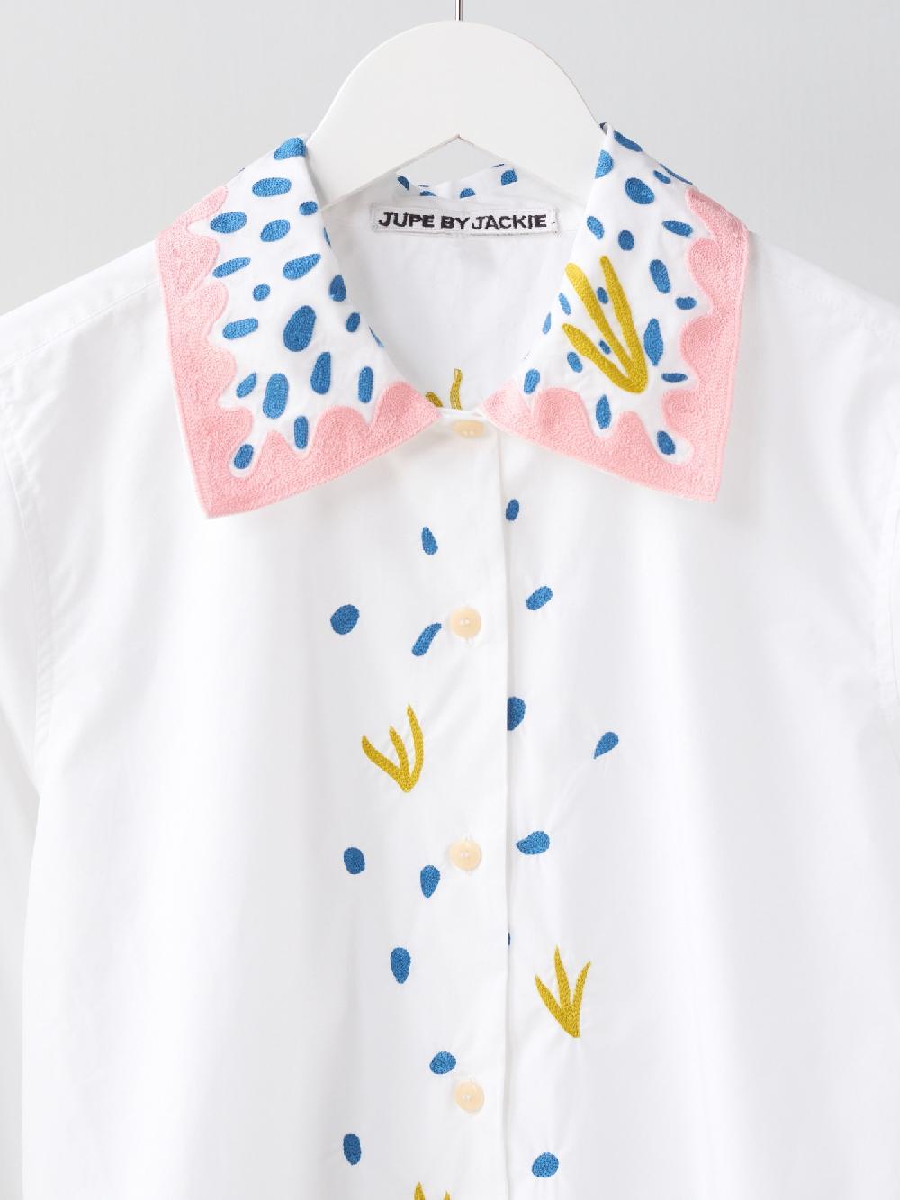 Jupe By Jackie Sisline - (Off) White 100% Cotton Poplin Tops+Shirts