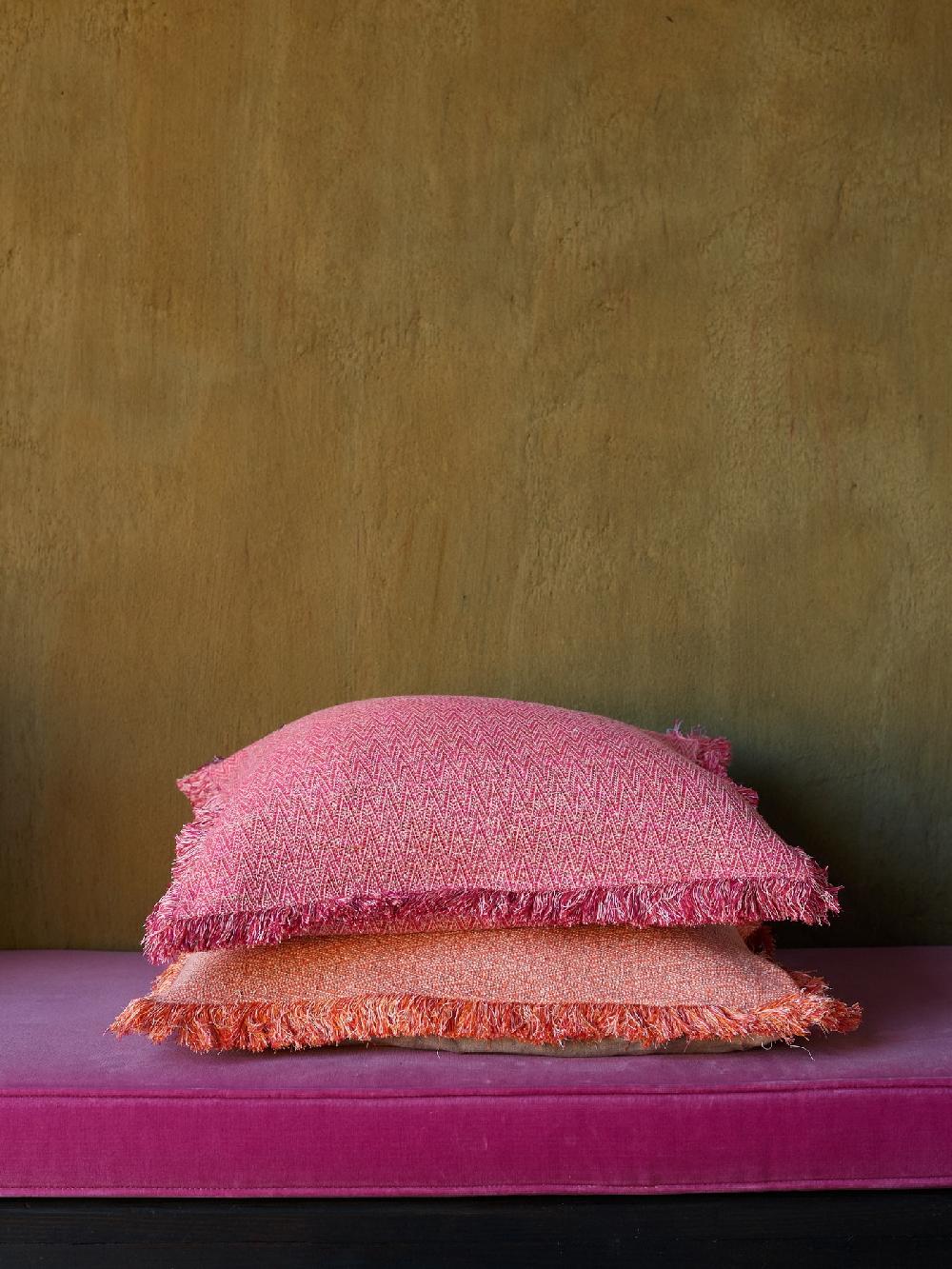 jupe by jackie Stanton - Pink 100% cotton Fringe Border Graphic