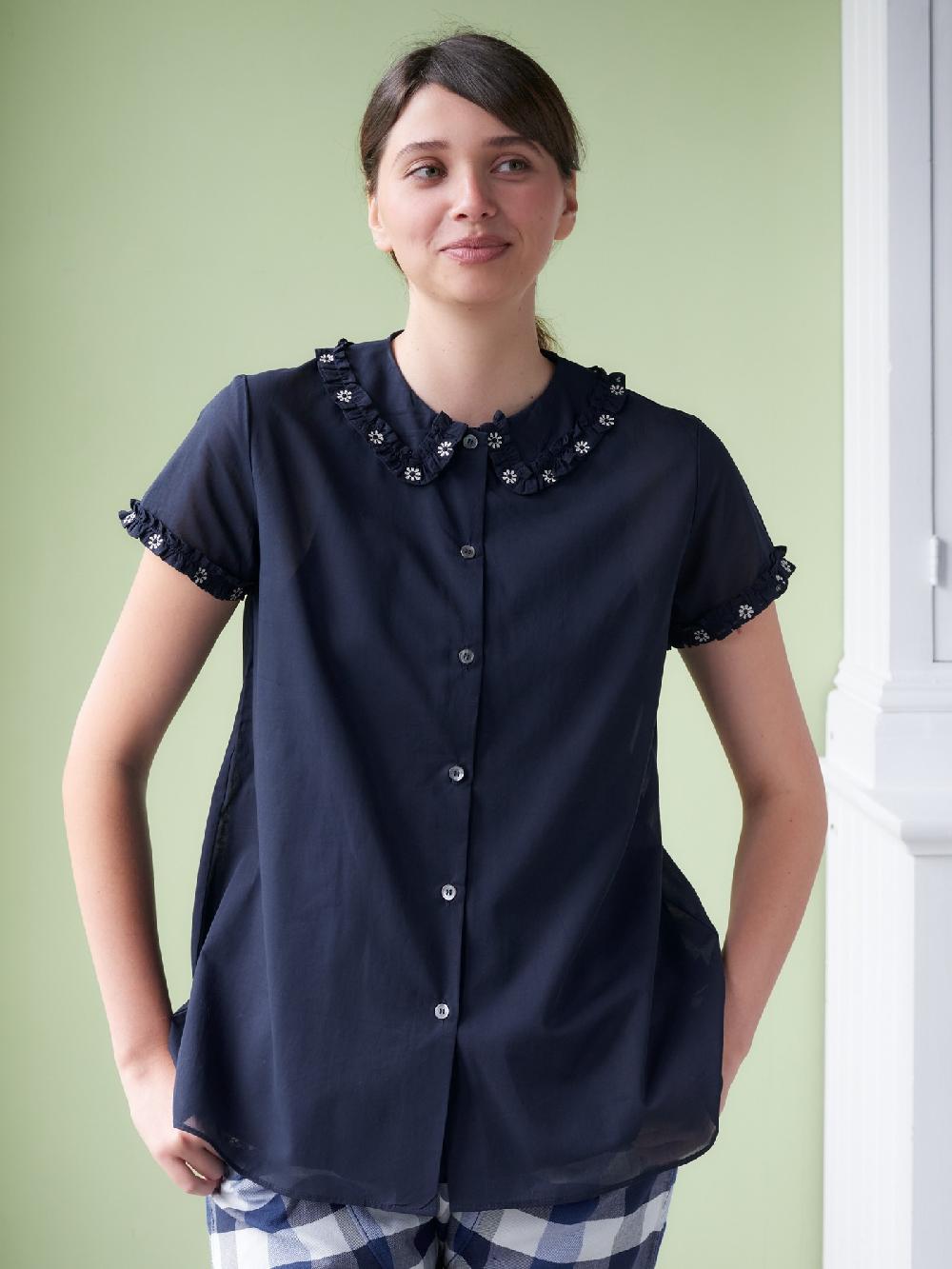 Jupe By Jackie Stash Navy - Navy 100% Swiss Cotton Voile