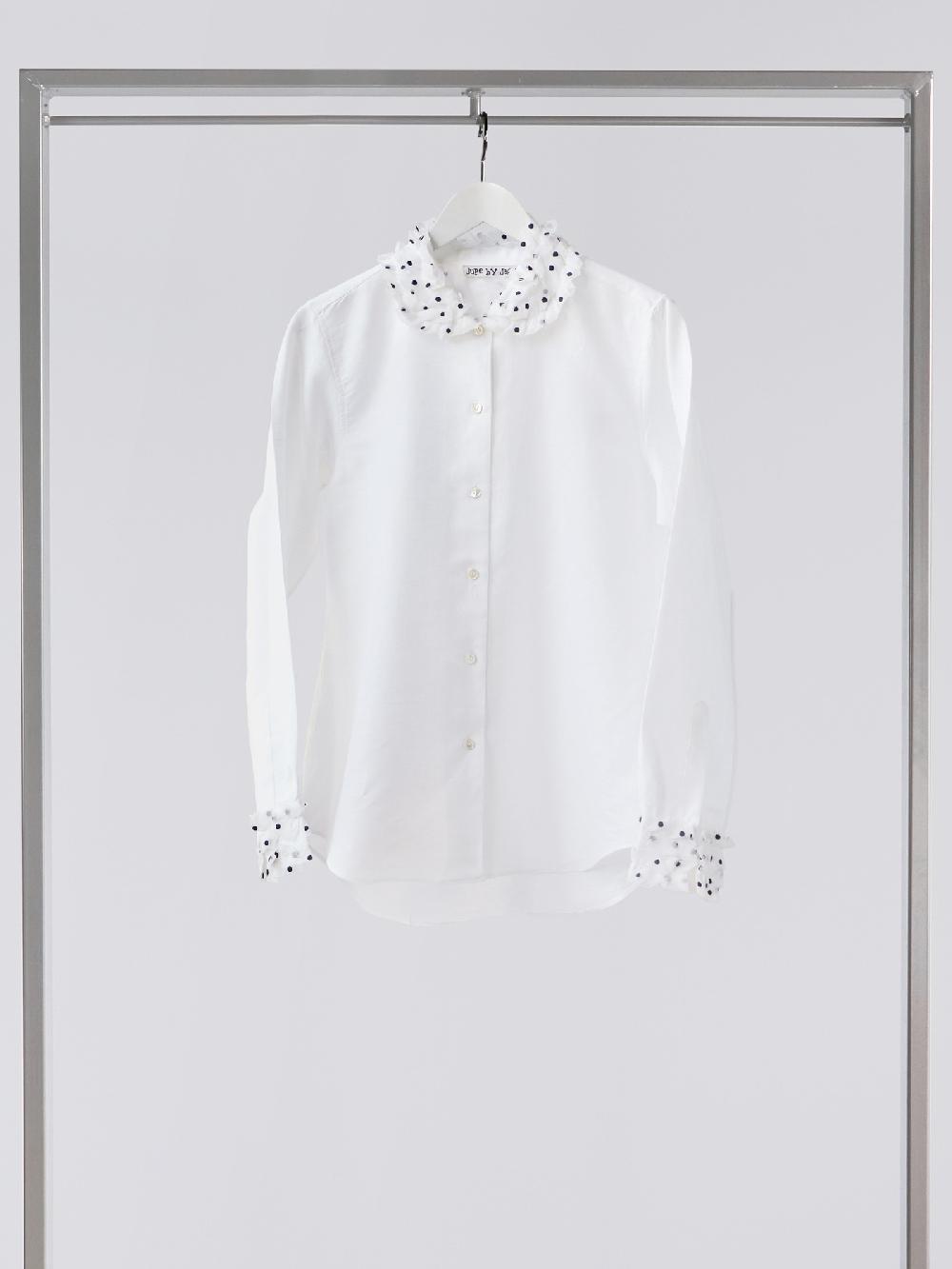 Jupe By Jackie Tadel - (Off) White 100% Cotton Poplin Tops+Shirts