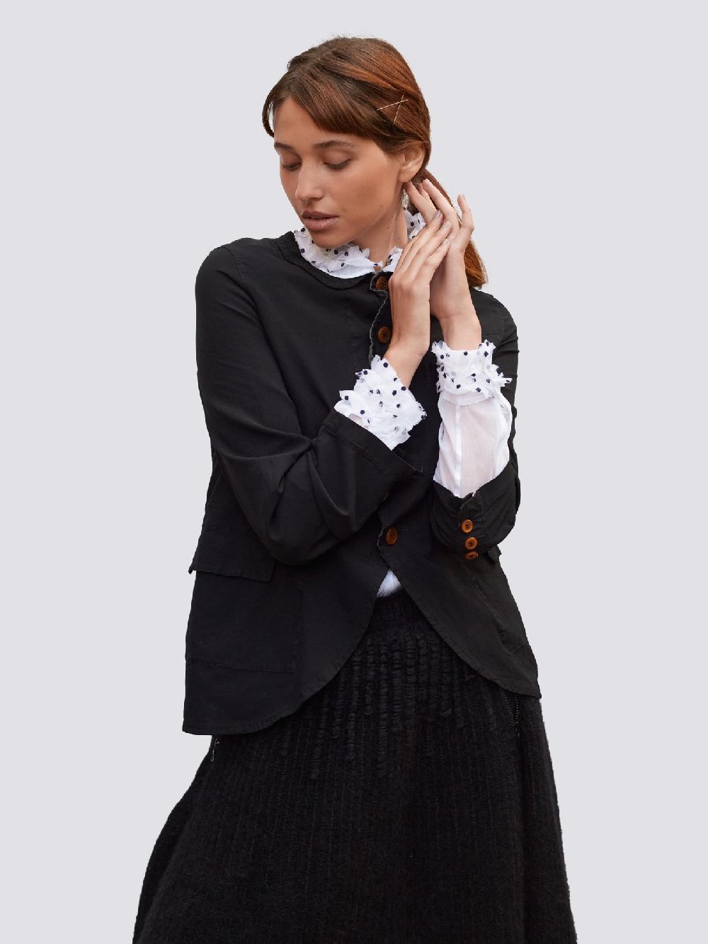 Jupe By Jackie Tadel - (Off) White 100% Cotton Poplin Tops+Shirts