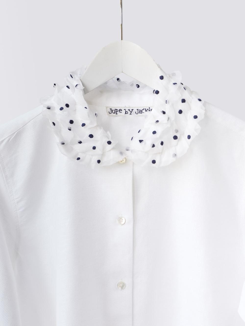 Jupe By Jackie Tadel - (Off) White 100% Cotton Poplin Tops+Shirts