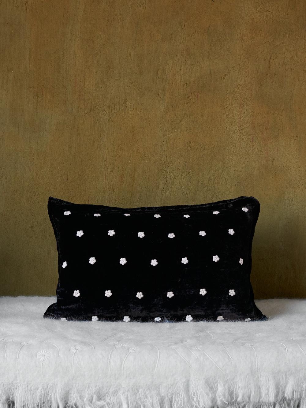 jupe by jackie The Broad - Black 100% silk velvet Floral