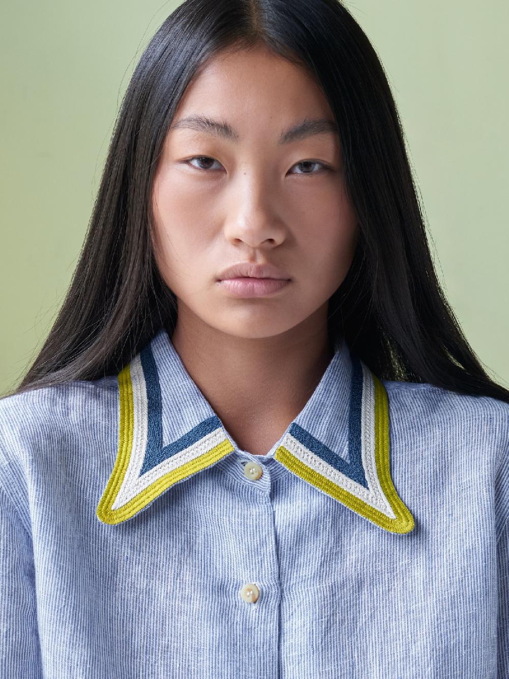 Jupe By Jackie Tyras Heaven - Light Blue 100% Linen Tops+Shirts