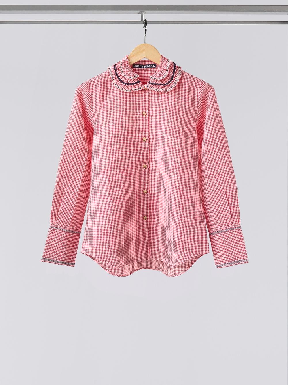 jupe by jackie Vicente - Red 100% linen Long sleeves Tops+Shirts