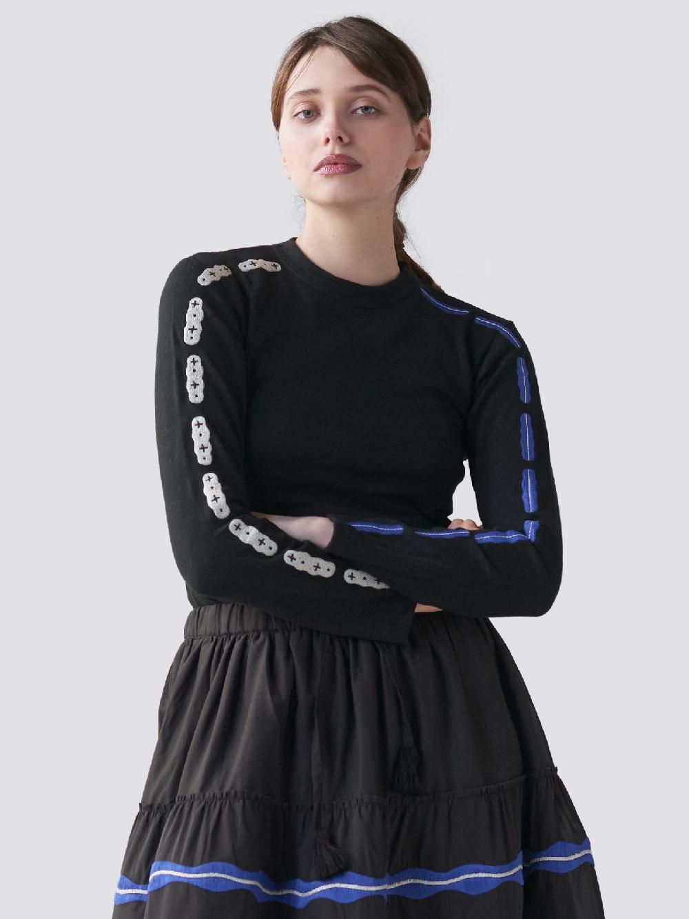 jupe by jackie Viridian Tee - Black 98% cotton 2% elastine