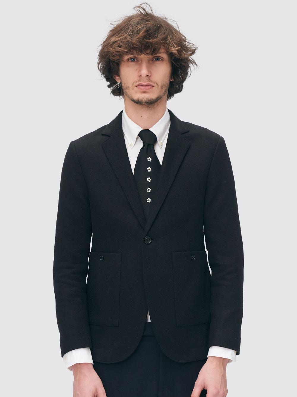 Jupe By Jackie Vistula In Line - Black Linen Wool Mix