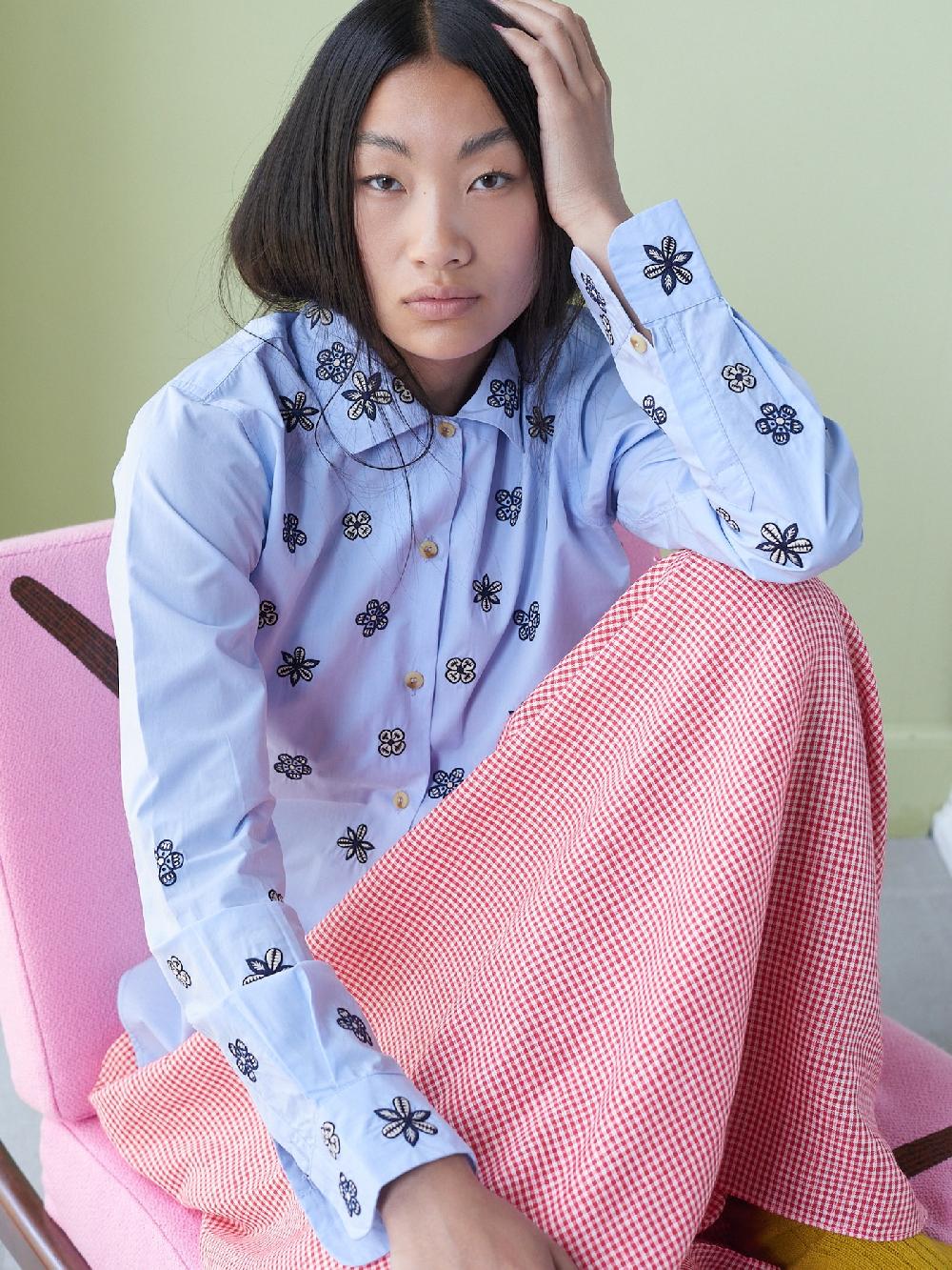 jupe by jackie Wanda - Blue 100% cotton poplin Tops+Shirts