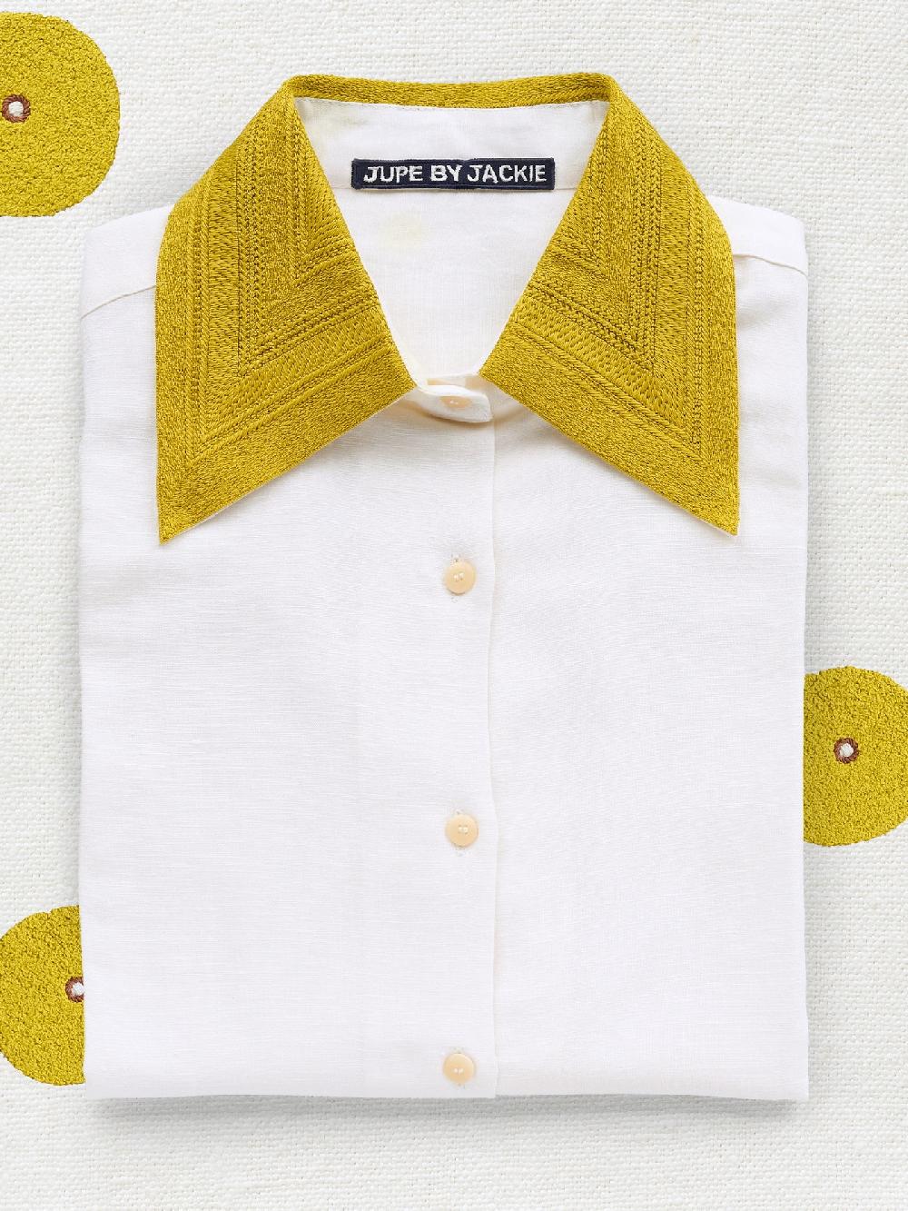 Jupe By Jackie Yelle - (Off) White Linen Viscose Tops+Shirts