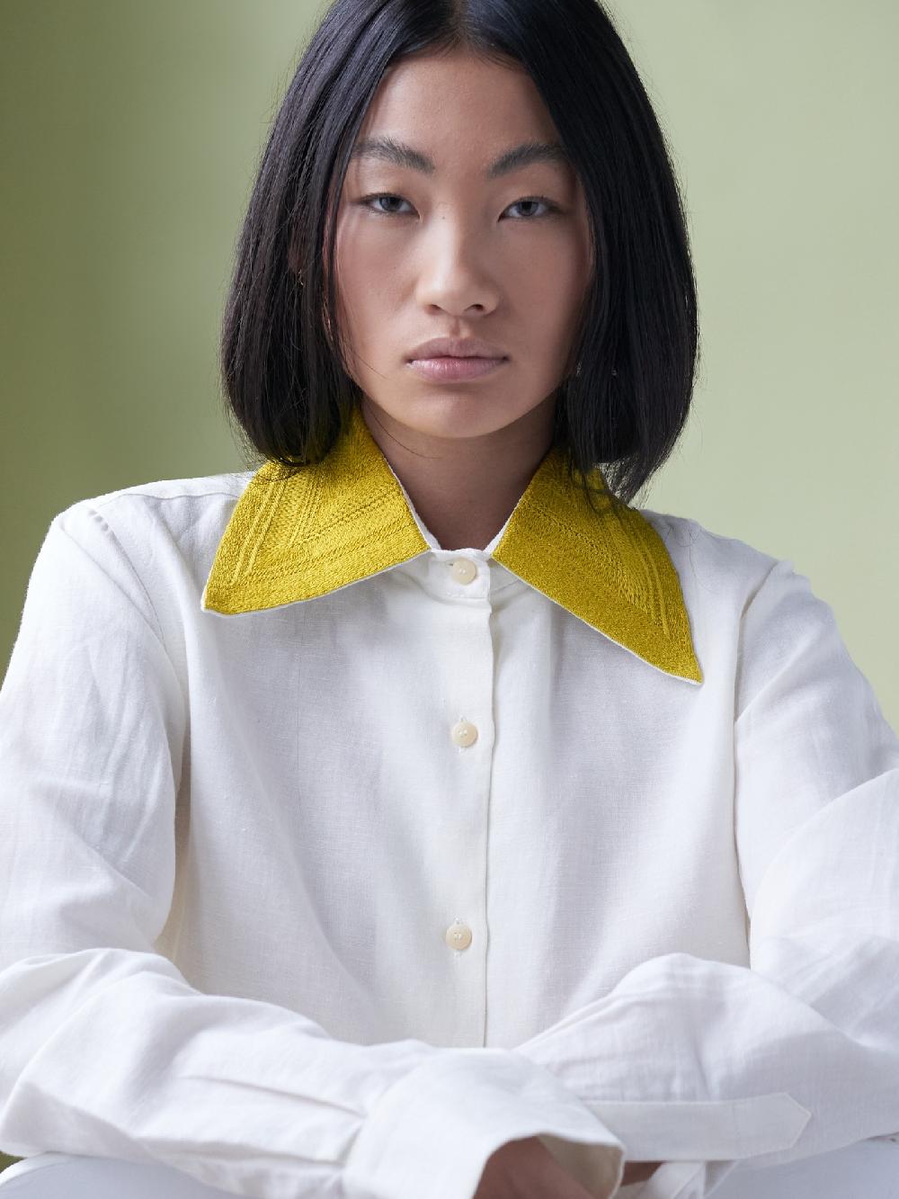 jupe by jackie Yelle - (Off) White linen viscose Tops+Shirts
