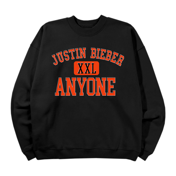 justin bieber Anyone Varsity Crewneck