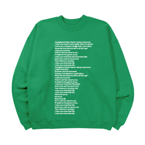 justin bieber Ghost Lyrics Crewneck II