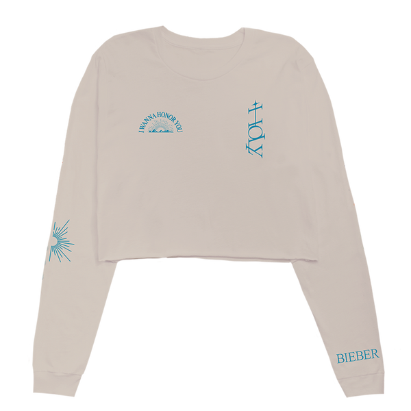 justin bieber Holy Lyrics Cropped LS T-Shirt
