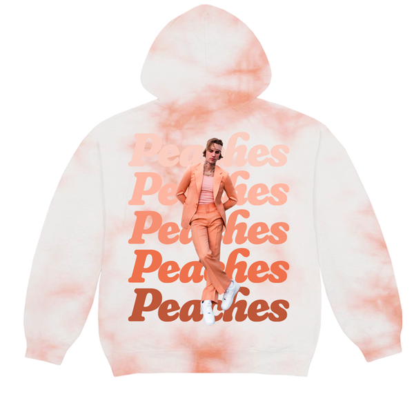 justin bieber PEACHES TIE DYE HOODIE