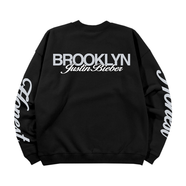 Justin Bieber Spicy X Brooklyn Black Crewneck