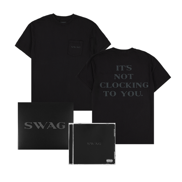 justin bieber Swag Box Set w/ 'It's Not Clocking To You' T-Shirt