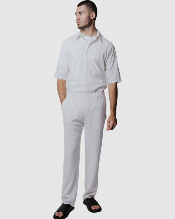 Justin Cassin Abade Pleated Pants White