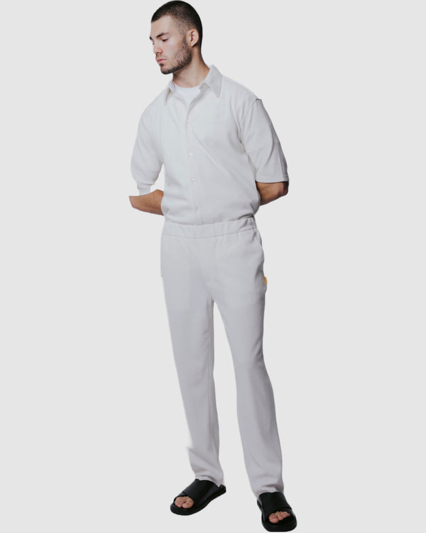 Justin Cassin Abade Pleated Pants White