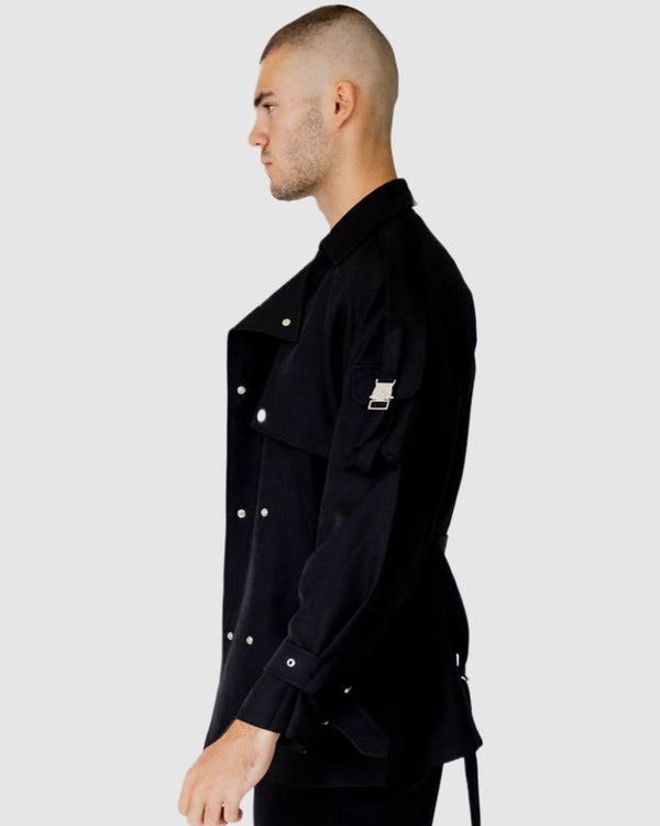 Justin Cassin Atticus Military Jacket Black