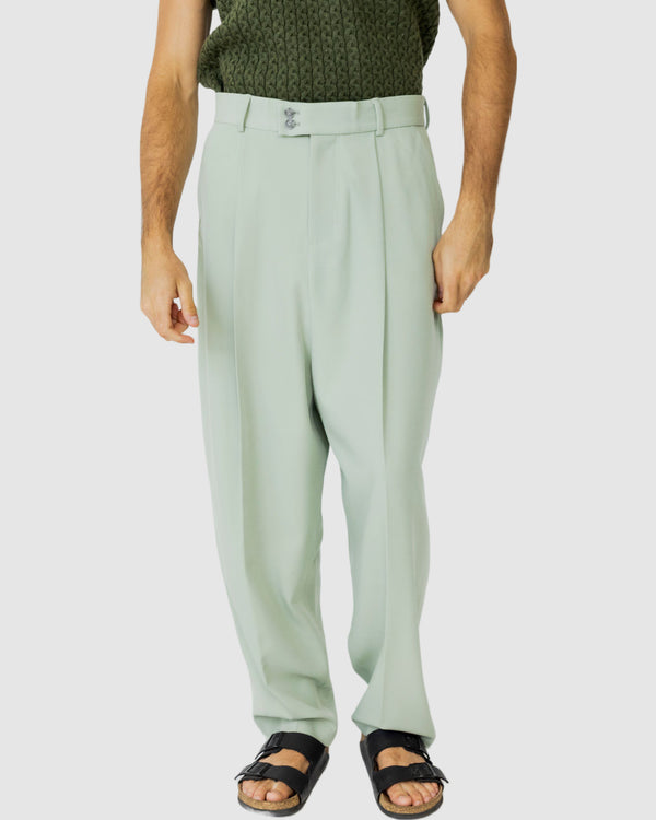 justin cassin August Loose fit trousers Green Mist