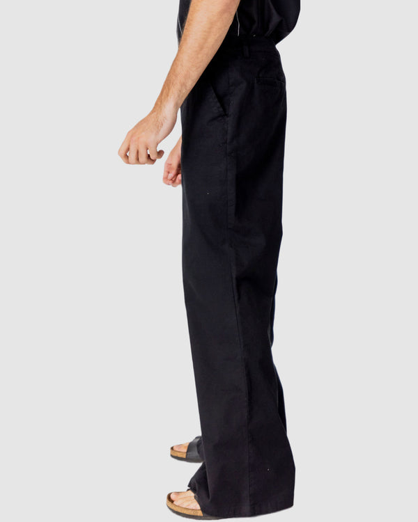 Justin Cassin Bartel Flared Chino Pants Black