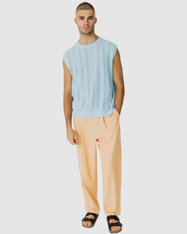 Justin Cassin Cassis Knitted Vest Blue