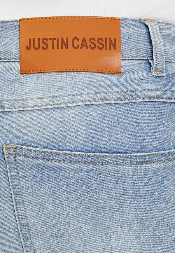 Justin Cassin Colton Skinny Ripped Jeans Blue