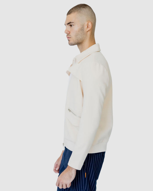 Justin Cassin Curram Pocket Jacket Cream