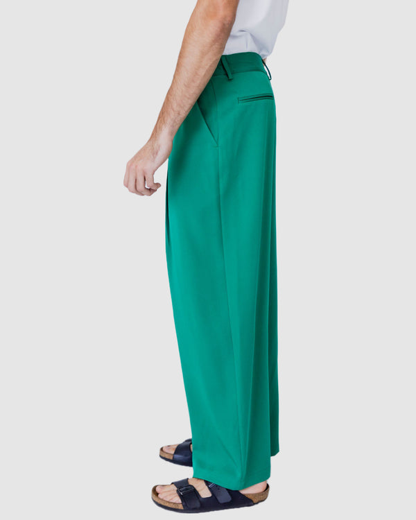 Justin Cassin Cyber Loose Fit Trousers Green