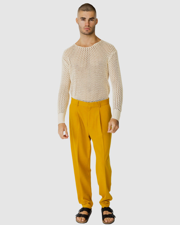 Justin Cassin Delta Loose Leg Pants Mustard