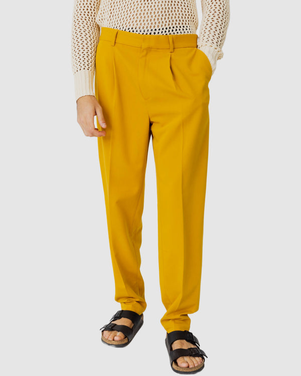 justin cassin Delta Loose Leg Pants Mustard