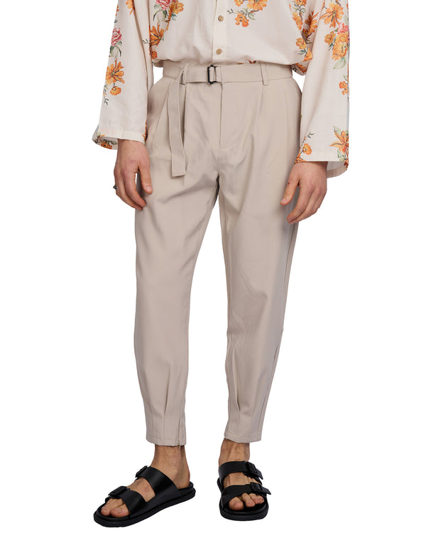 justin cassin Dempsey Belted Joggers Grey