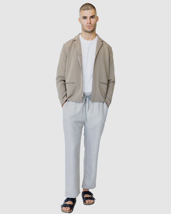 Justin Cassin Desmond Cropped Jacket Brown