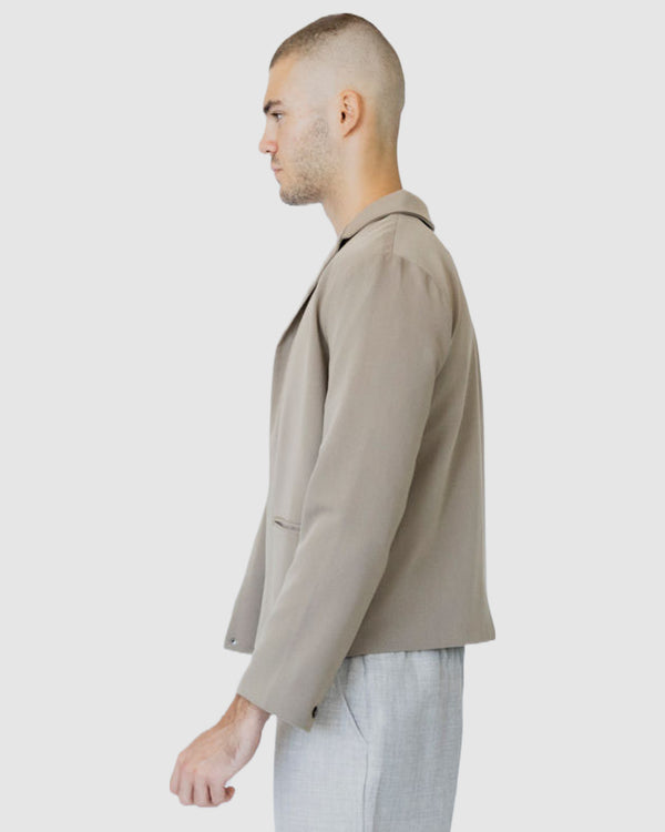 Justin Cassin Desmond Cropped Jacket Brown