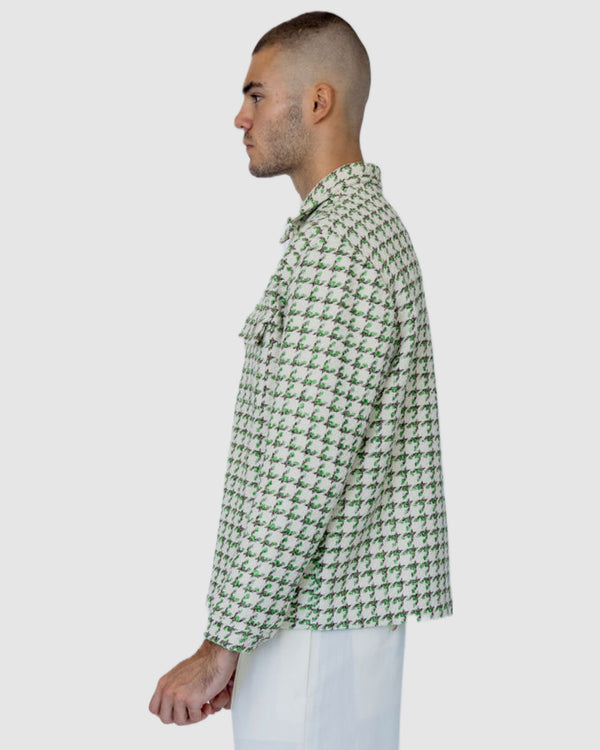 Justin Cassin Elliot Patterned Jacket Green