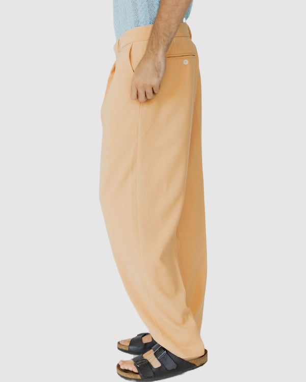 Justin Cassin Heran Loose Fit Trousers Apricot