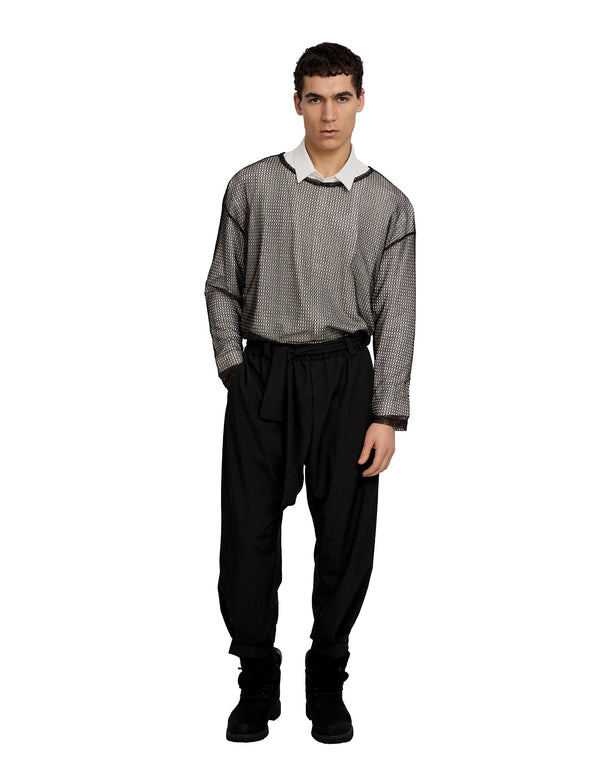 Justin Cassin Homage Belted Tie Joggers Black