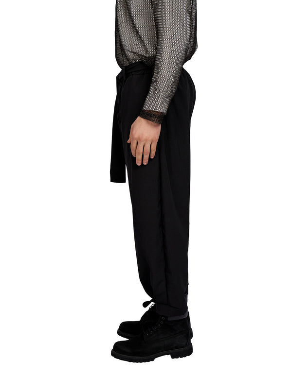 Justin Cassin Homage Belted Tie Joggers Black