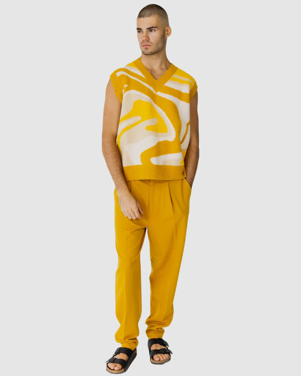 Justin Cassin Ignite Knitted Vest Yellow