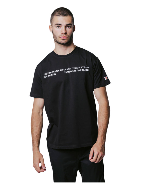 justin cassin JC Overrated T-Shirt Black