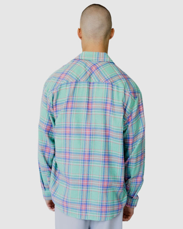 Justin Cassin Jesse Check Casual Shirt Green
